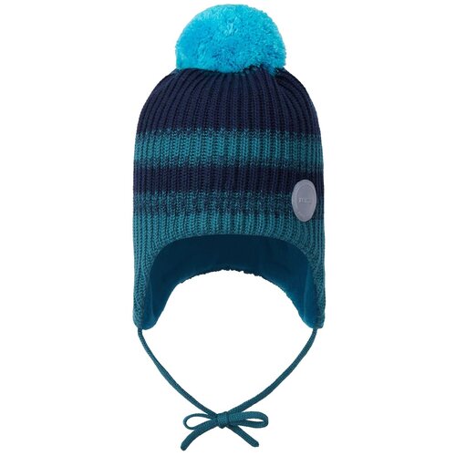 вязаные шапка reima для девочки, синяя
