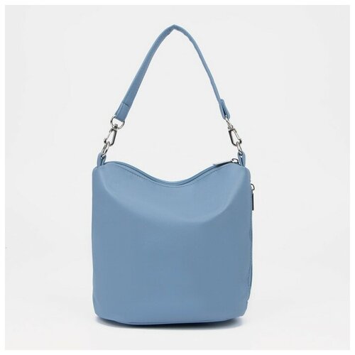 женская кожаные сумка miss bag, голубая