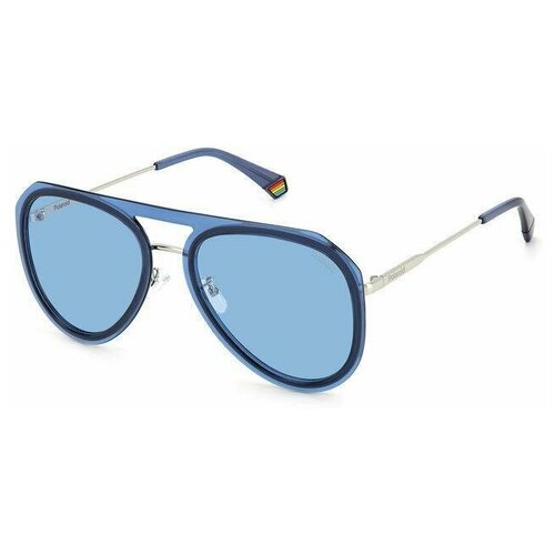мужские авиаторы солнцезащитные очки polaroid, синие
