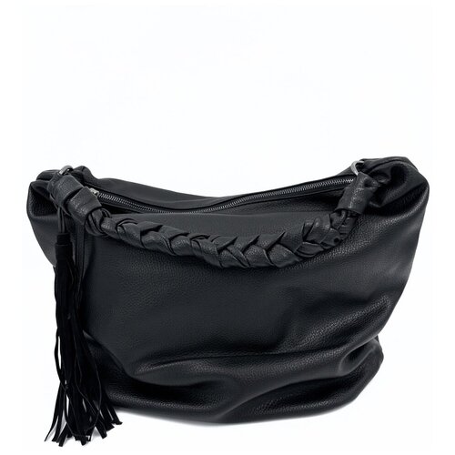 женская кожаные сумка renato, черная