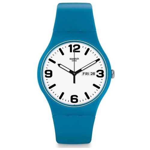 женские часы swatch, голубые