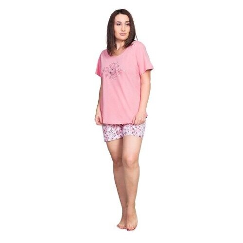 женская футболка с коротким рукавом vienetta, розовая