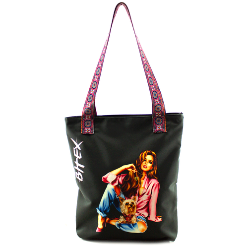 женская сумка-шоперы bitex, фиолетовая