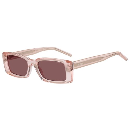 женские круглые солнцезащитные очки hugo, розовые