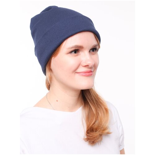 женская шапка-бини anru, синяя