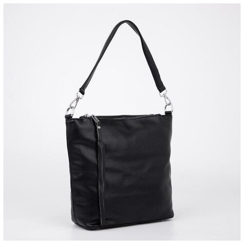 женская кожаные сумка без бренда, черная