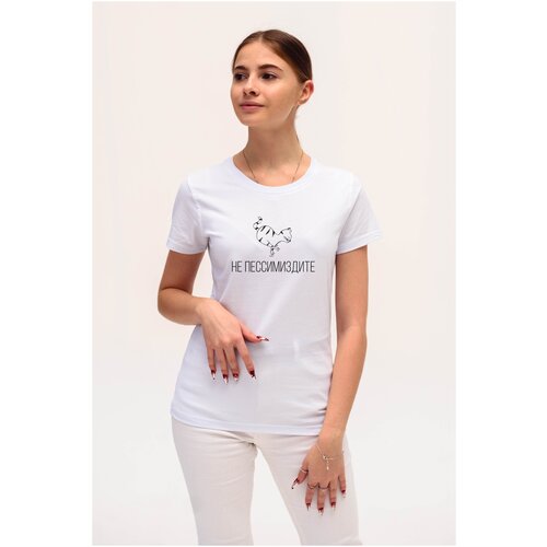 женская футболка с принтом kopernik, белая