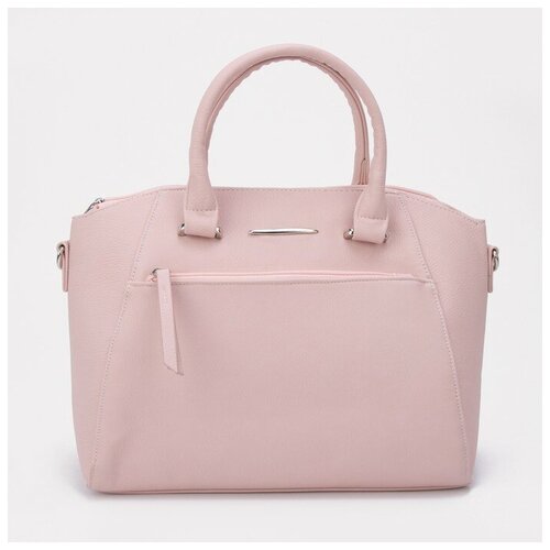 женская кожаные сумка miss bag, розовая
