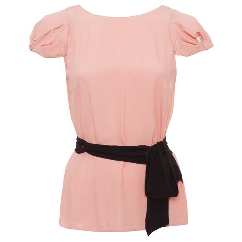 женская блузка с v-образным вырезом № 21, розовая