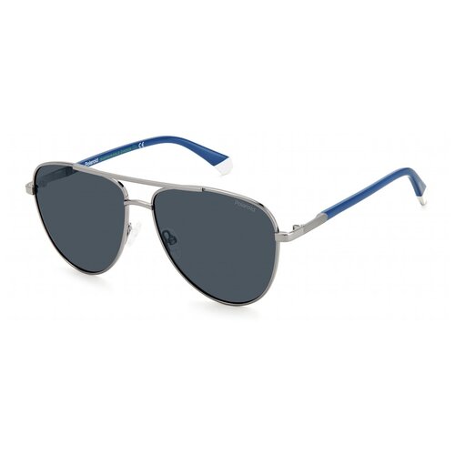 мужские солнцезащитные очки polaroid, серебряные