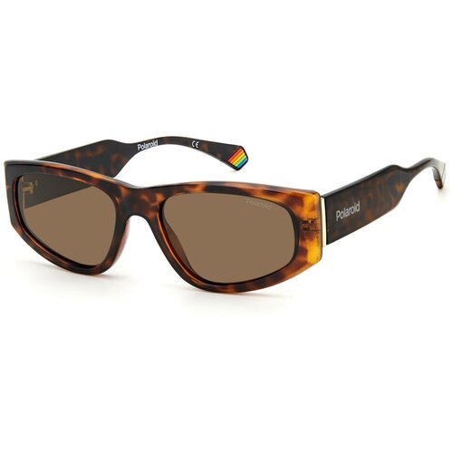 солнцезащитные очки polaroid, коричневые