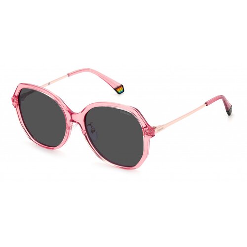 женские солнцезащитные очки polaroid, розовые