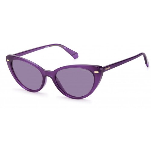 женские солнцезащитные очки кошачьи глаза polaroid, фиолетовые