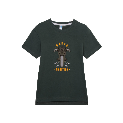 футболка с рисунком takro для мальчика, зеленая