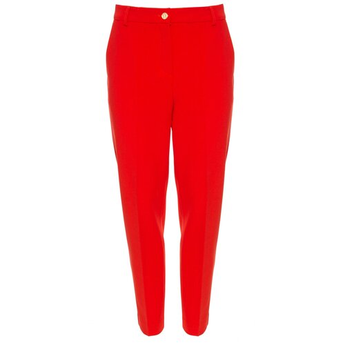женские брюки с высокой посадкой anna molinari, красные