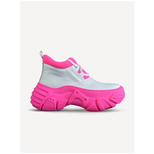женские кроссовки на платформе yea2098, розовые