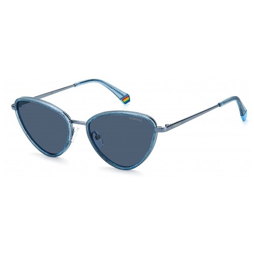 женские солнцезащитные очки polaroid, голубые