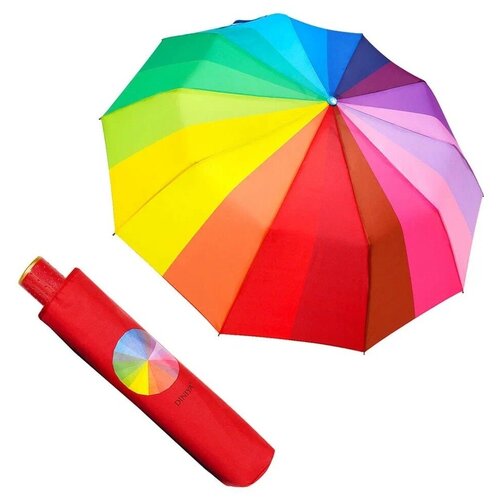 женский складные зонт без бренда, красный