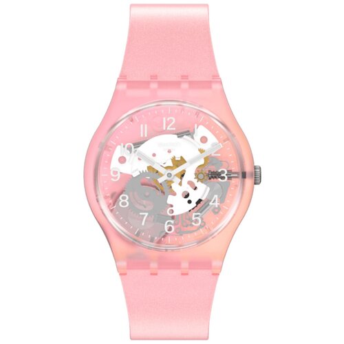женские часы swatch, розовые