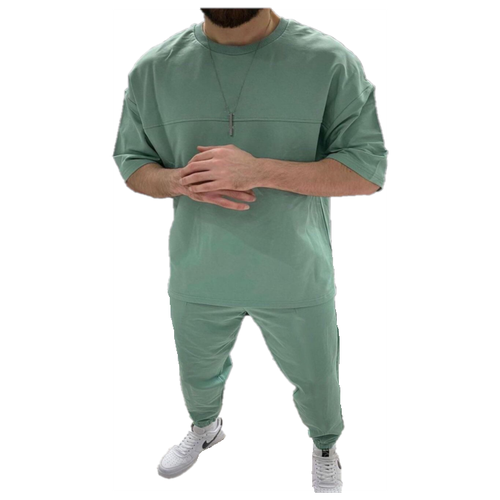 мужской спортивный костюм фп, зеленый