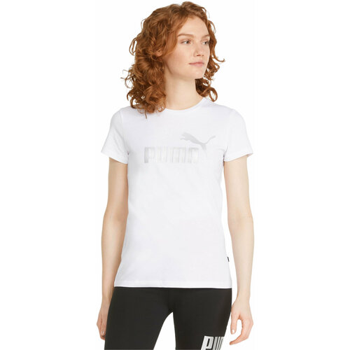 женская футболка с принтом puma, белая
