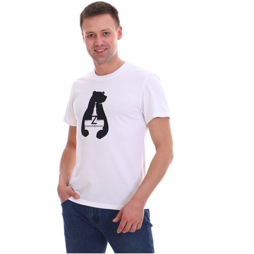 мужская футболка с круглым вырезом spella, белая