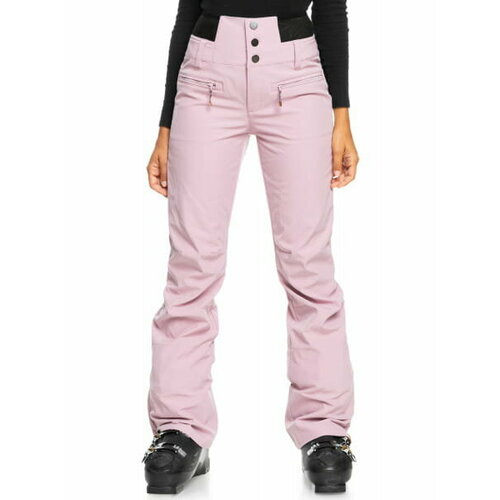 женские брюки скинни roxy, розовые