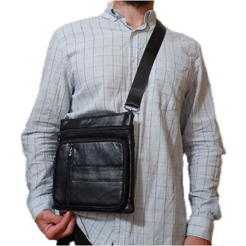 мужская сумка через плечо kiti-sab, черная