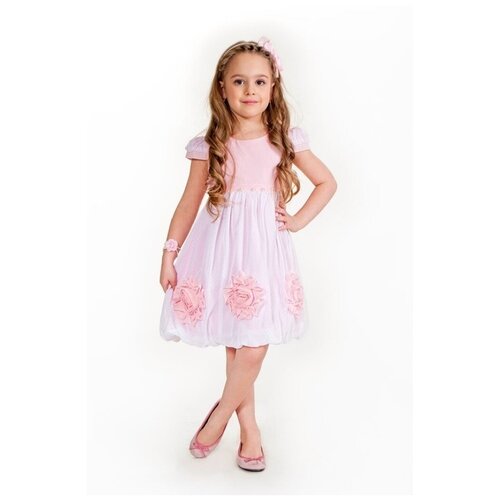 платье мини cascatto для девочки, розовое