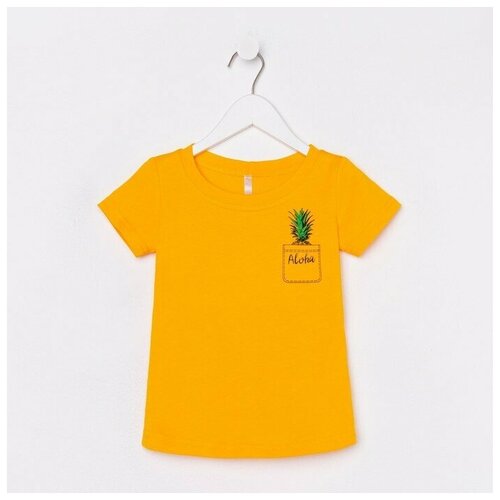 футболка мануфактурная лавка для девочки, желтая