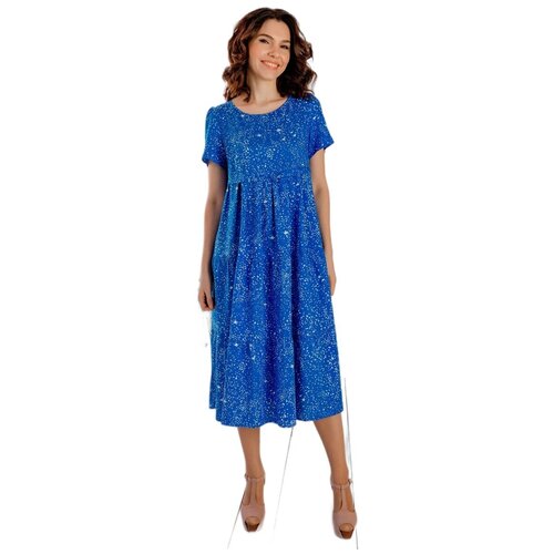 женское платье с завышенной талией bitisway, синее