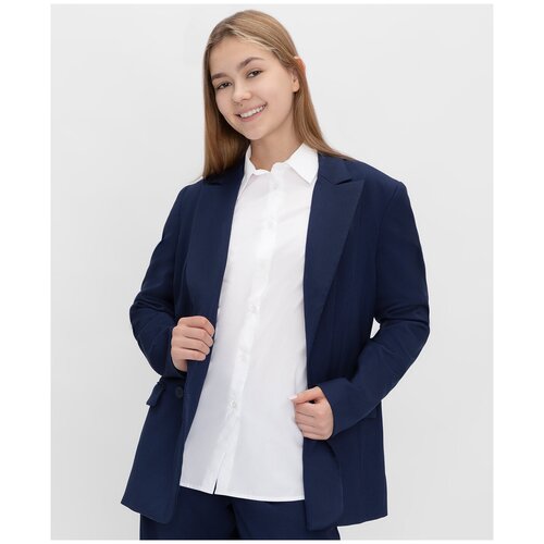 пиджак button blue для девочки, синий