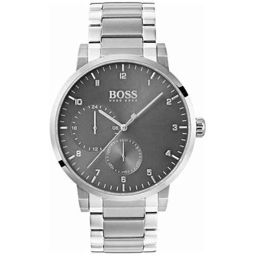 мужские часы boss black, серебряные