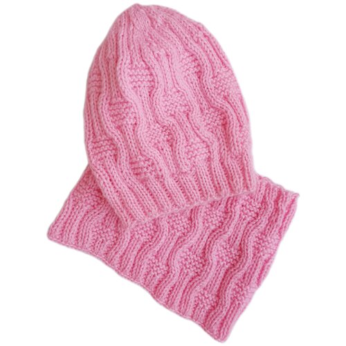 женская вязаные шапка handmade, розовая
