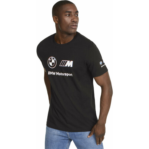 мужская футболка с круглым вырезом puma, черная