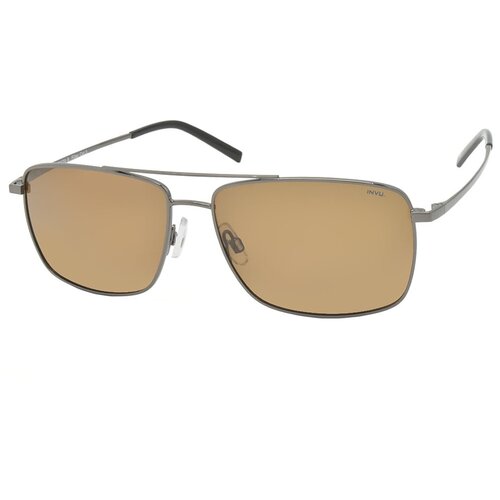 мужские авиаторы солнцезащитные очки invu, коричневые