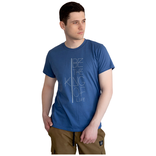 мужская футболка с круглым вырезом lika dress, синяя