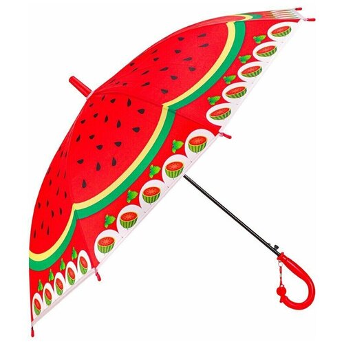 зонт-трости рыжий кот для девочки, черный