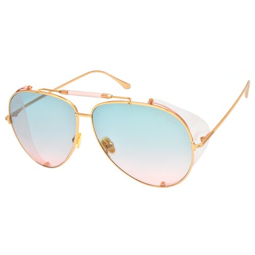 женские авиаторы солнцезащитные очки tom ford, золотые