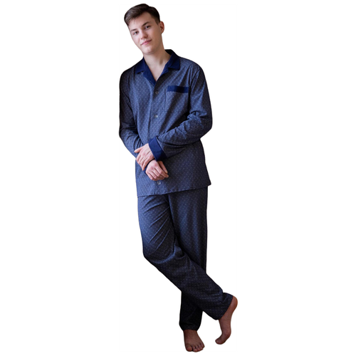 мужская пижама lika dress, синяя