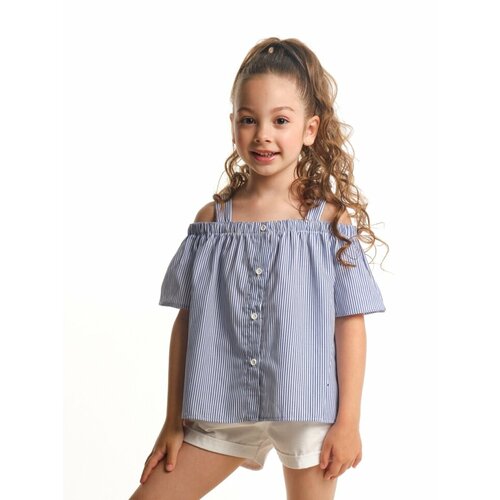 блузка mini maxi для девочки, синяя