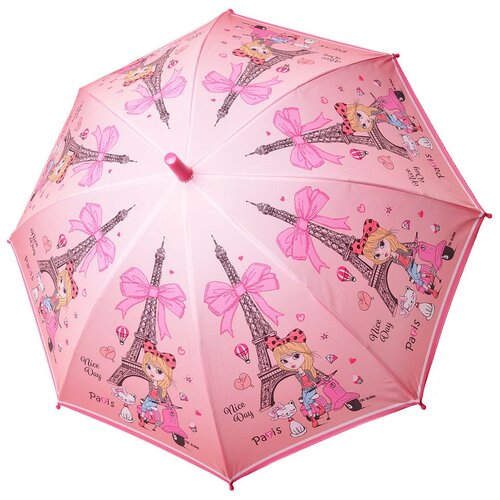 зонт-трости три слона для девочки, розовый