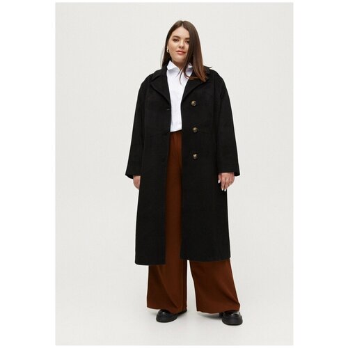 женское шерстяное пальто 4forms, черное
