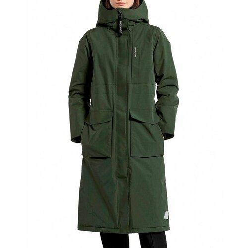 женская утепленные куртка didriksons, зеленая