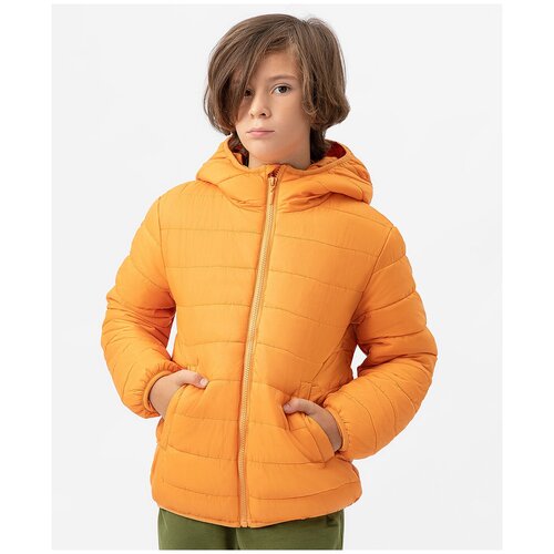 утепленные куртка button blue для мальчика, оранжевая