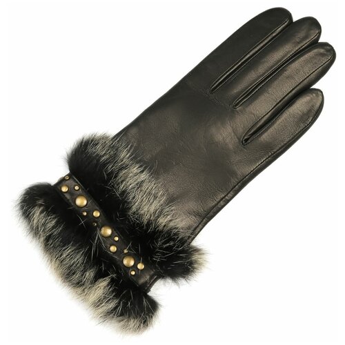 женские кожаные перчатки finnemax, черные
