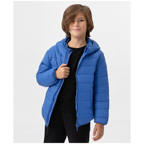утепленные куртка button blue для мальчика, синяя