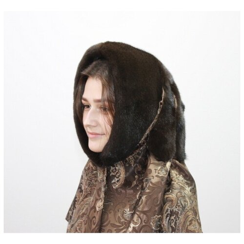 женский шелковые платок мария, коричневый