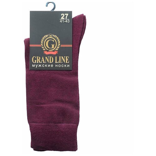 мужские носки grand line, бордовые