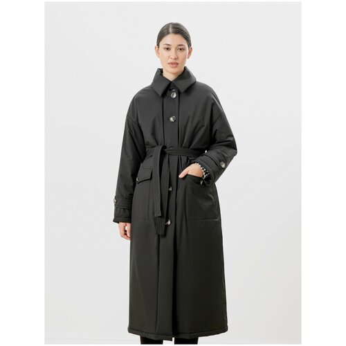 женское пальто pompa, черное
